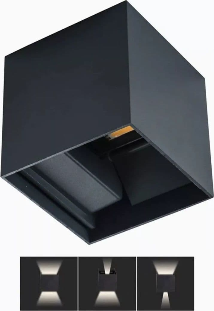 Applique Cubo LED 12W Luce CCT 3000k 4000k 6000k Fascio Regolabile 960Lm IP65 in Lampade da parete Zencoccostore - Formia, commercioVirtuoso.it