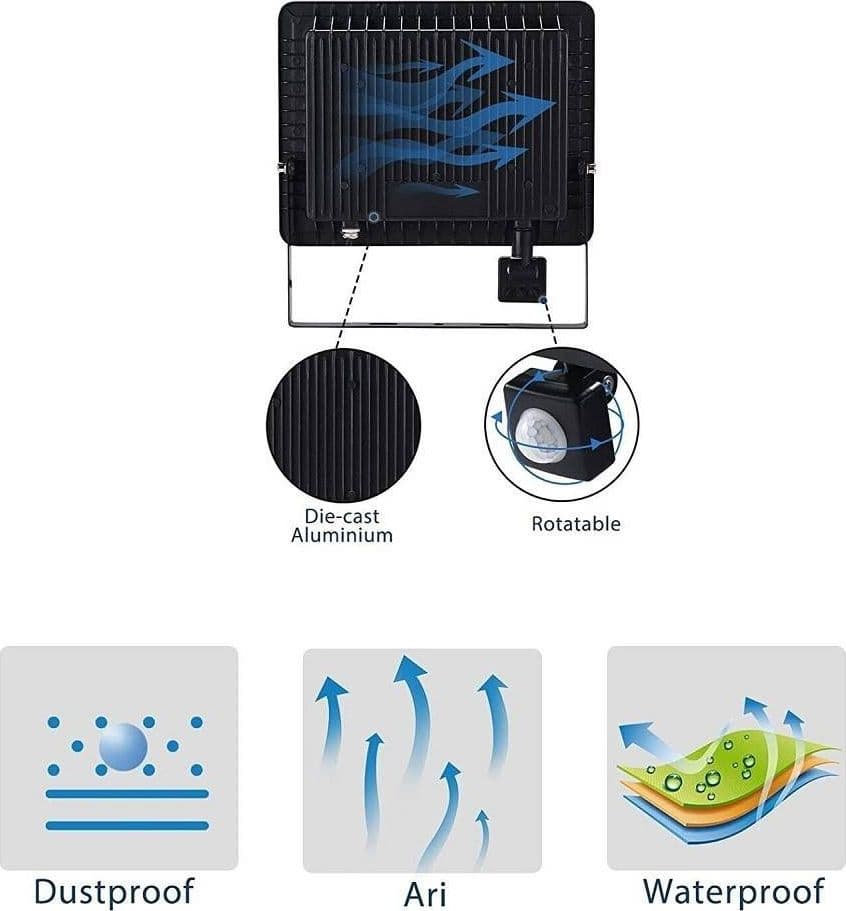 FARO LED DA ESTERNO CON SENSORE CREPUSCOLARE 200 W LUCE FREDDA CON STAFFA G6200 in Lampade da parete Trade Shop italia - Napoli, commercioVirtuoso.it