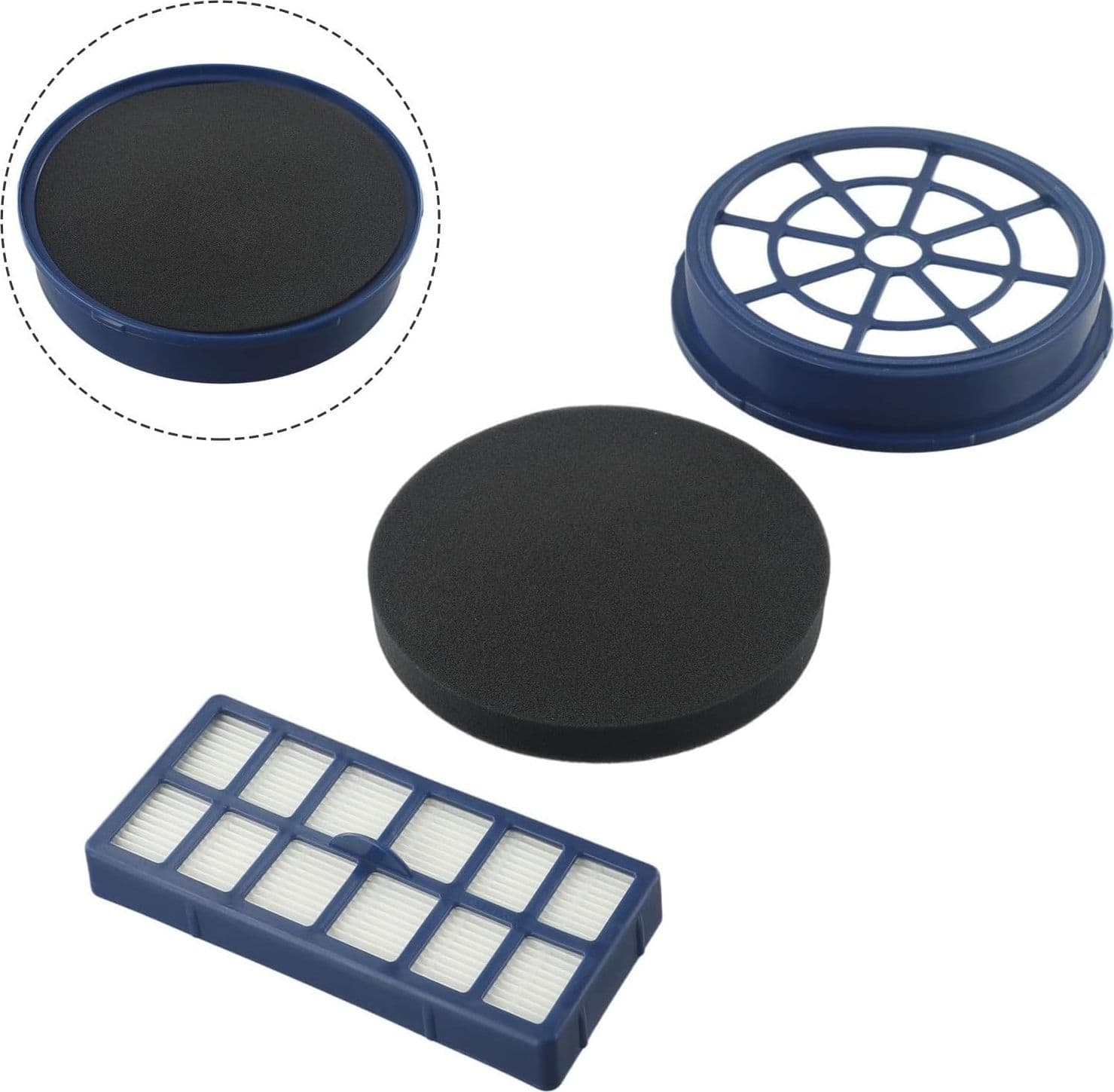 1 KIT FILTRI -- 3 PEZZI - ASPIRAPOLVERE HOOVER U81 BREEZE ORIGINALE 35601724 in prodotto EuroStore07 - Alatri, commercioVirtuoso.it
