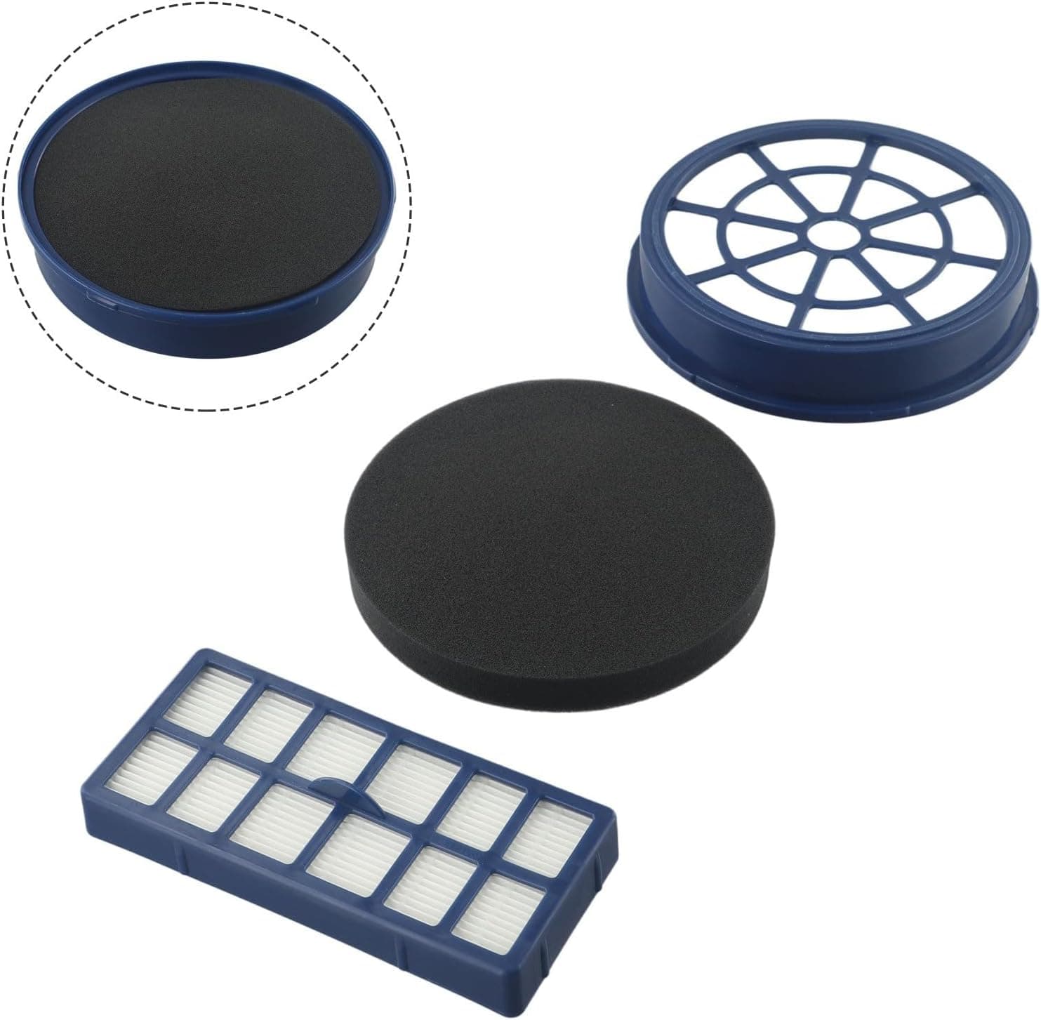 1 KIT FILTRI -- 3 PEZZI - ASPIRAPOLVERE HOOVER U81 BREEZE ORIGINALE 35601724 in prodotto EuroStore07 - Alatri, commercioVirtuoso.it