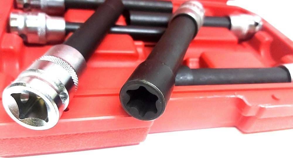 BUSSOLA CHIAVI TORX FEMMINA SET LUNGHI E10-E20 TESTA CILINDRO ATTACCO 1/2 QUADRO in prodotto Trade Shop italia - Napoli, commercioVirtuoso.it