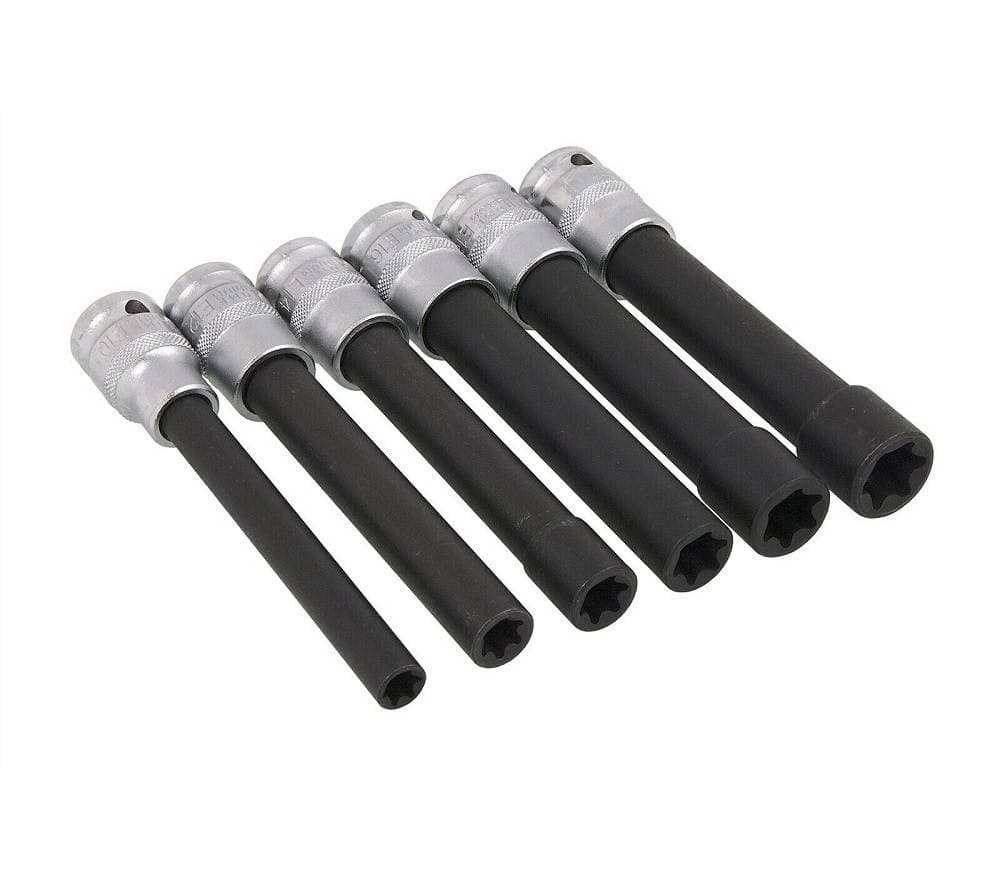 BUSSOLA CHIAVI TORX FEMMINA SET LUNGHI E10-E20 TESTA CILINDRO ATTACCO 1/2 QUADRO in prodotto Trade Shop italia - Napoli, commercioVirtuoso.it