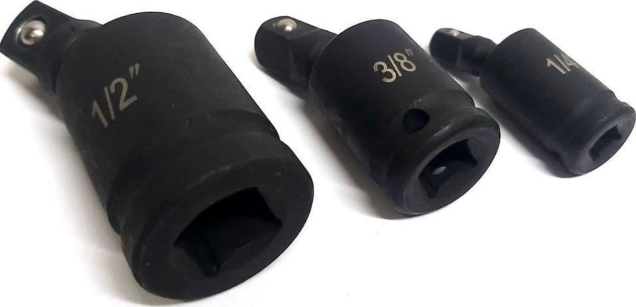 ADATTATORE CHIAVE BUSSOLA CRICCHETTO SET 3PZ RIDUTTORI 1/2 1/4 3/8 SNODO SFERICO in Punta quadrata Trade Shop italia - Napoli, commercioVirtuoso.it