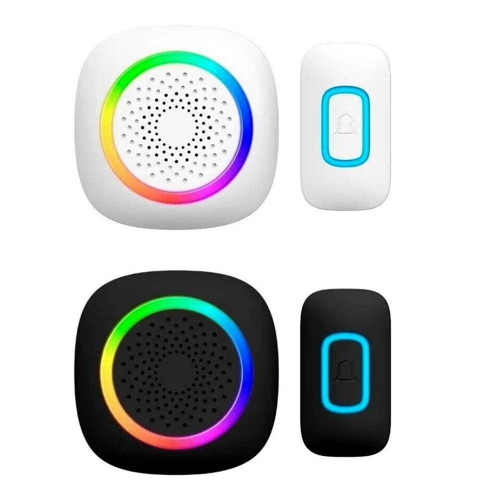 SET 2 CAMPANELLI SENZA FILI WIRELESS 2 RICEVITORI LUCE RGB 60 MELODIE RL-2R3995 in Campane Trade Shop italia - Napoli, commercioVirtuoso.it