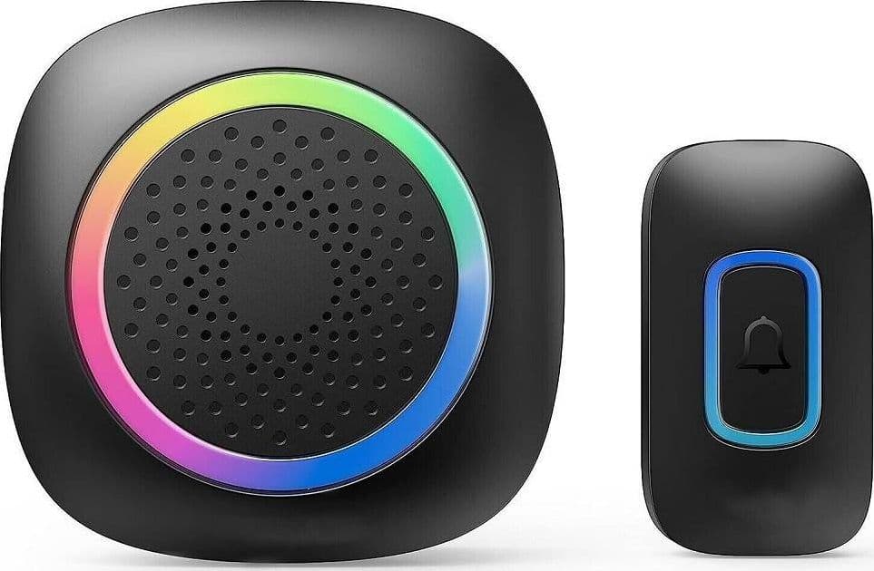 SET 2 CAMPANELLI SENZA FILI WIRELESS 2 RICEVITORI LUCE RGB 60 MELODIE RL-2R3995 in Campane Trade Shop italia - Napoli, commercioVirtuoso.it