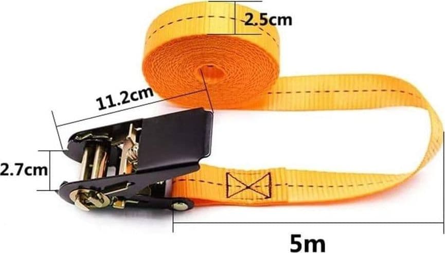 CINGHIA DI ANCORAGGIO SERRAGGIO A CRICCHETTO CON TENDITORE SENZA GANCI 25MMX5MT in Cinghie di tensionamento Trade Shop italia - Napoli, commercioVirtuoso.it