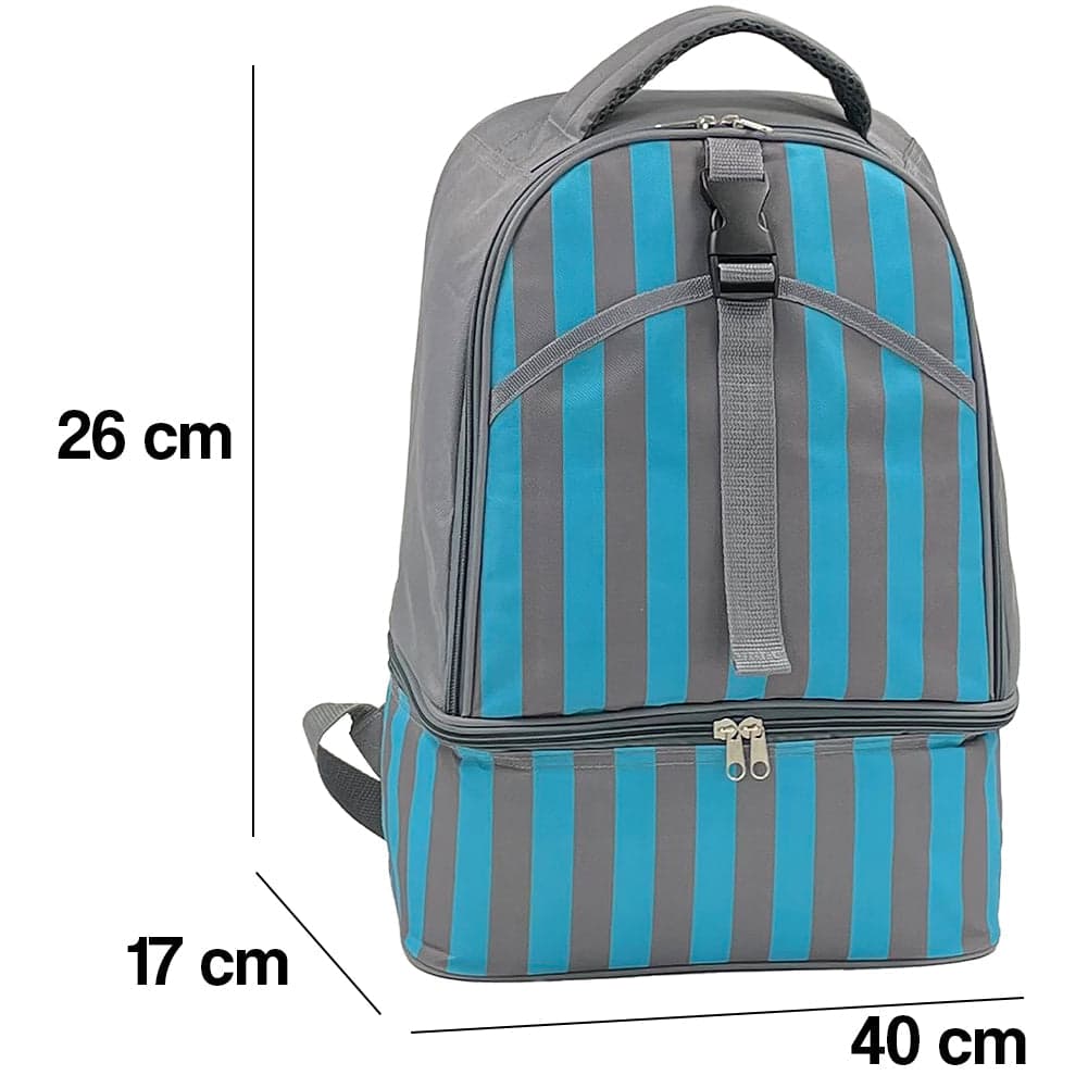 Borsa Zaino Frigo a Mano Capacità 15L Borsetta Refrigerante a Strisce 26x17x40cm in Borse frigo Esplodia - Napoli, commercioVirtuoso.it