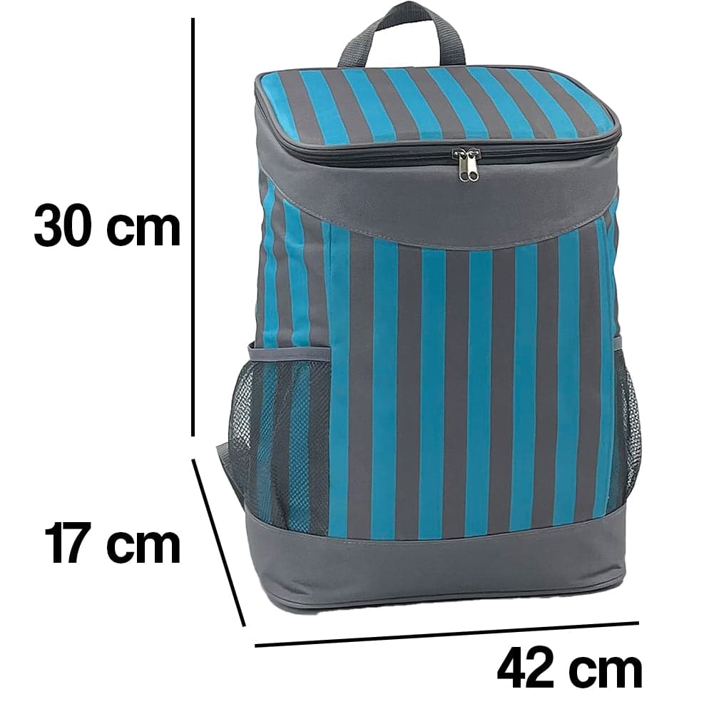 Borsa Zaino Frigo a Mano Capacità 17L Borsetta Refrigerante a Strisce 30x17x42cm in Borse frigo Esplodia - Napoli, commercioVirtuoso.it