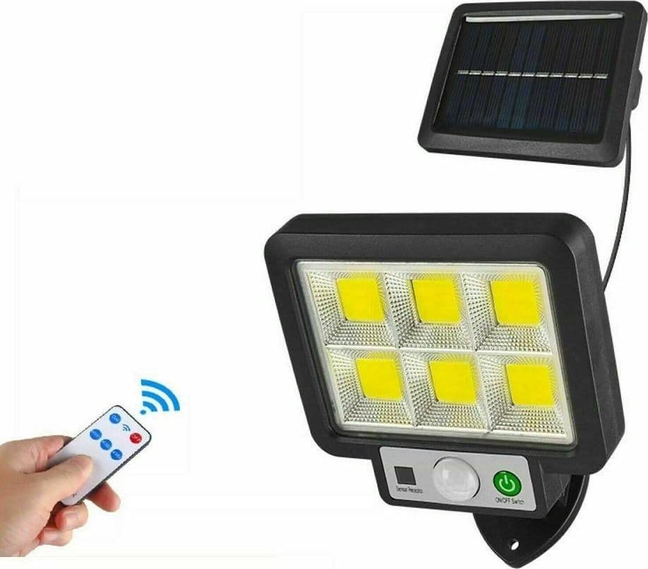 KIT 4PZ FARO SOLARE LED CON PANNELLO FARETTO SENSORE DI MOVIMENTO 96 LED COB T09 in Lampade da parete Trade Shop italia - Napoli, commercioVirtuoso.it