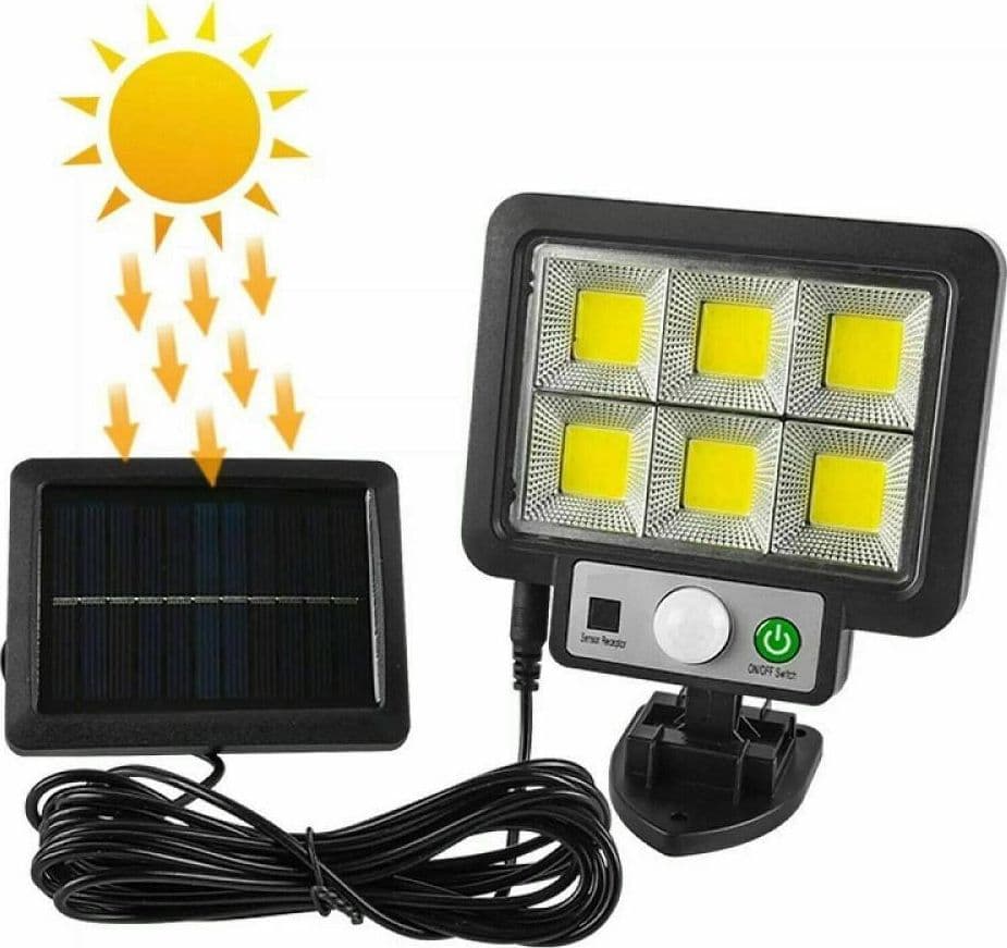 KIT 4PZ FARO SOLARE LED CON PANNELLO FARETTO SENSORE DI MOVIMENTO 96 LED COB T09 in Lampade da parete Trade Shop italia - Napoli, commercioVirtuoso.it