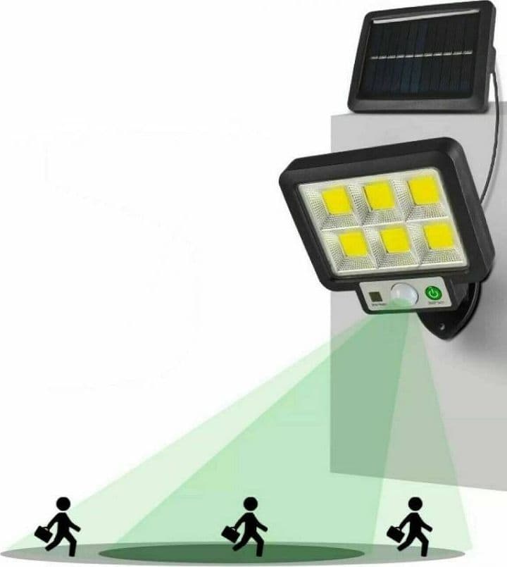 KIT 4PZ FARO SOLARE LED CON PANNELLO FARETTO SENSORE DI MOVIMENTO 96 LED COB T09 in Lampade da parete Trade Shop italia - Napoli, commercioVirtuoso.it