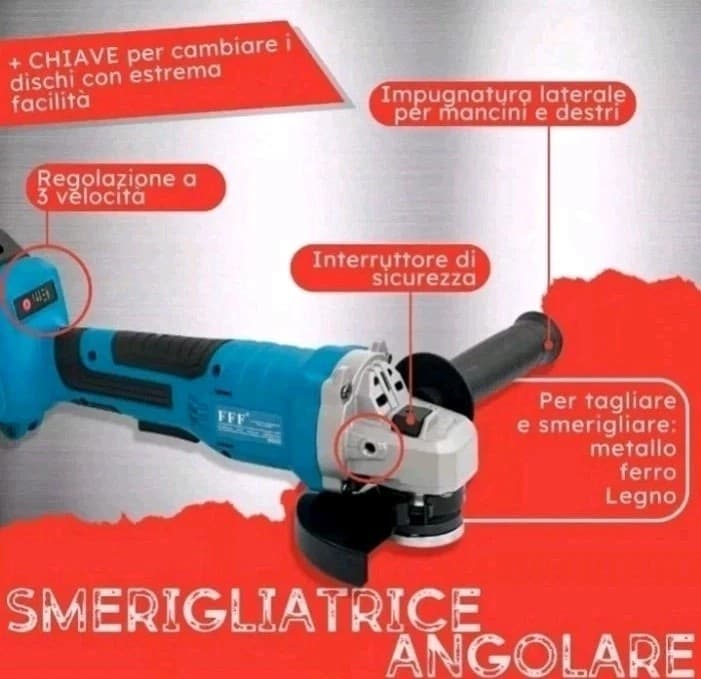 Kit 3 in 1 Trapano Avvitatore + Avvitatore a Impulsi + Smerigliatrice a Batteria in prodotto Zencoccostore - Formia, commercioVirtuoso.it