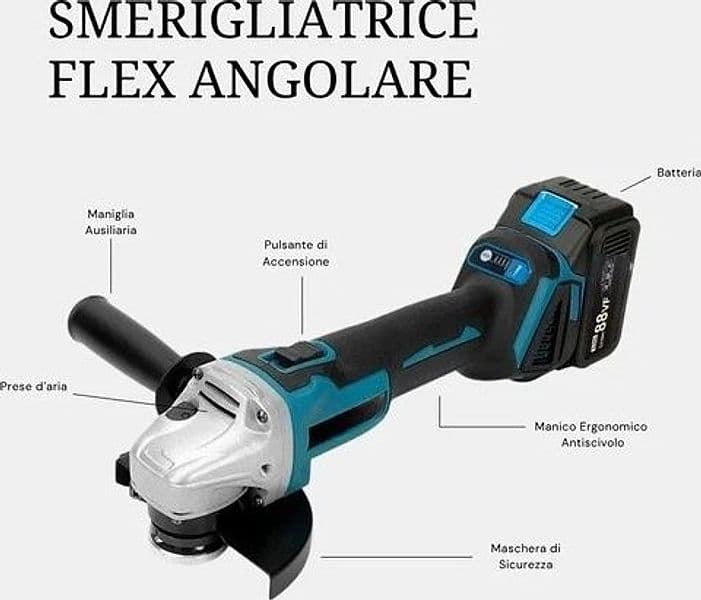 Kit 3 in 1 Trapano Avvitatore + Avvitatore a Impulsi + Smerigliatrice a Batteria in prodotto Zencoccostore - Formia, commercioVirtuoso.it