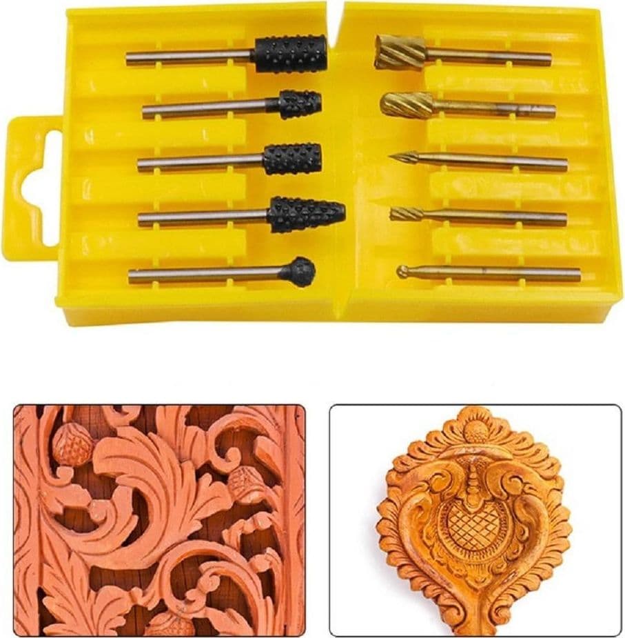 SET 10 MINI FRESE RASPE IN ACCIAIO PER LAVORAZIONE RIFINITURA LEGNO CODOLO 3 MM in Frese Trade Shop italia - Napoli, commercioVirtuoso.it