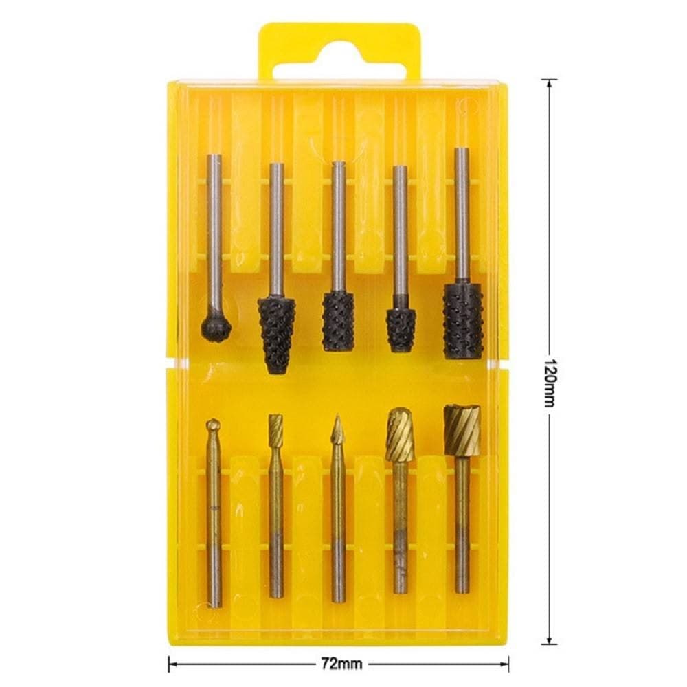 SET 10 MINI FRESE RASPE IN ACCIAIO PER LAVORAZIONE RIFINITURA LEGNO CODOLO 3 MM in Frese Trade Shop italia - Napoli, commercioVirtuoso.it