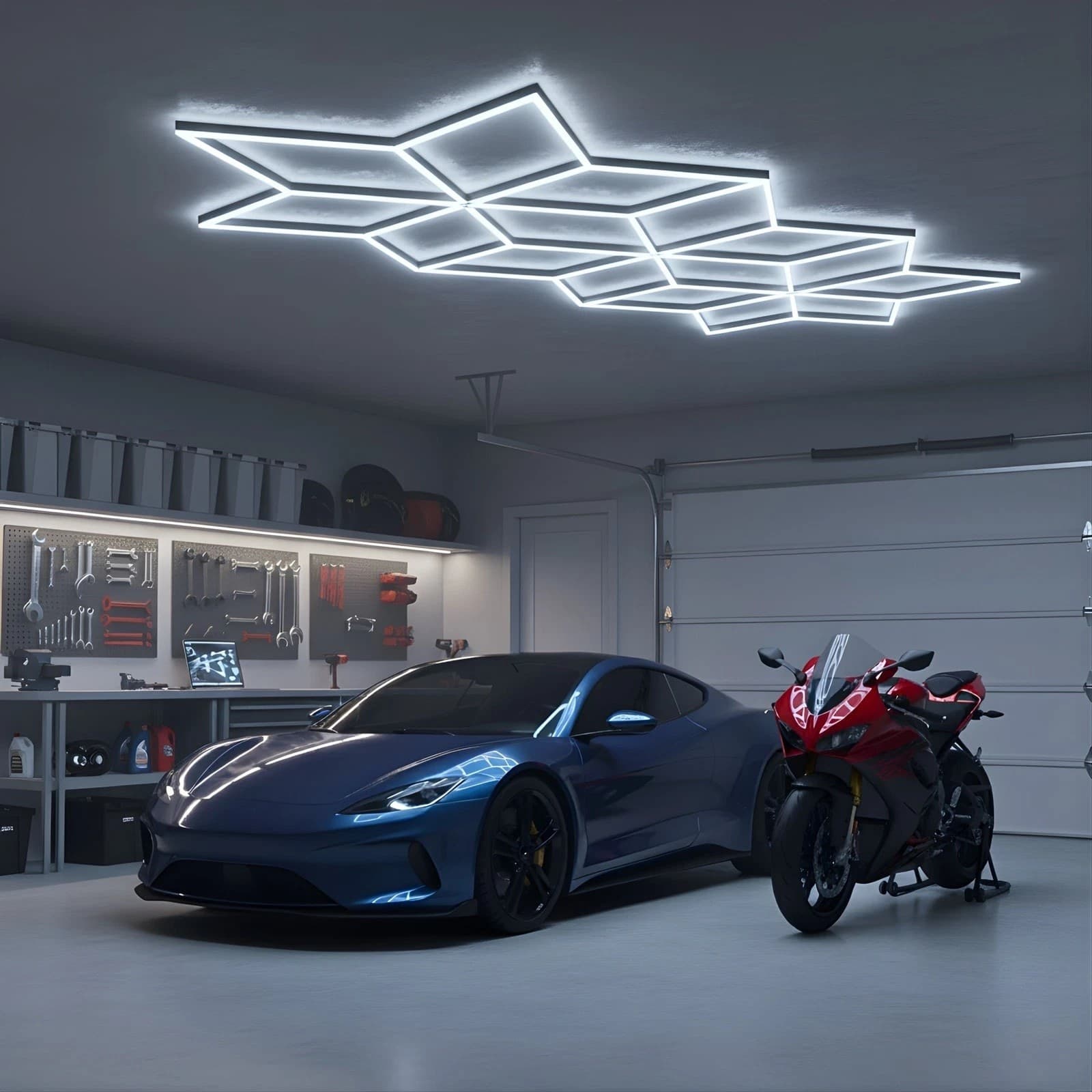 Luci Led Soffitto Poligonali Garage Lampada Diamante 16 Rombi 609w 6500K in prodotto Zencoccostore - Formia, commercioVirtuoso.it