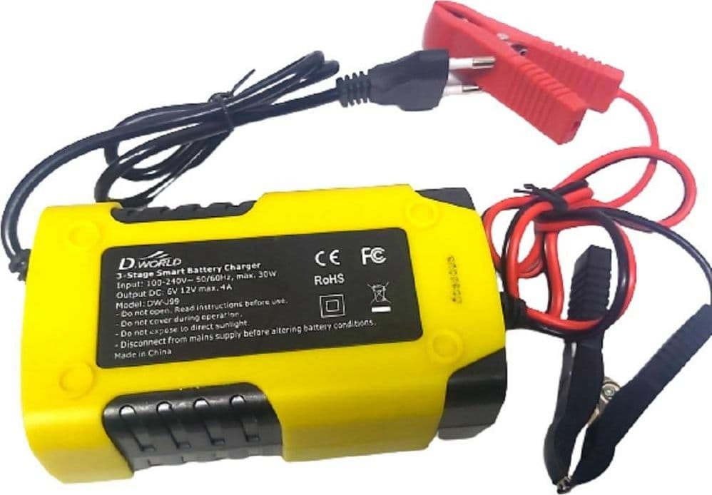 CARICABATTERIE INTELLIGENTE AVVIATORE EMERGENZA BATTERIA AUTO MOTO 6V 6A 12V 4A J99 in Avviatori di emergenza Trade Shop italia - Napoli, commercioVirtuoso.it