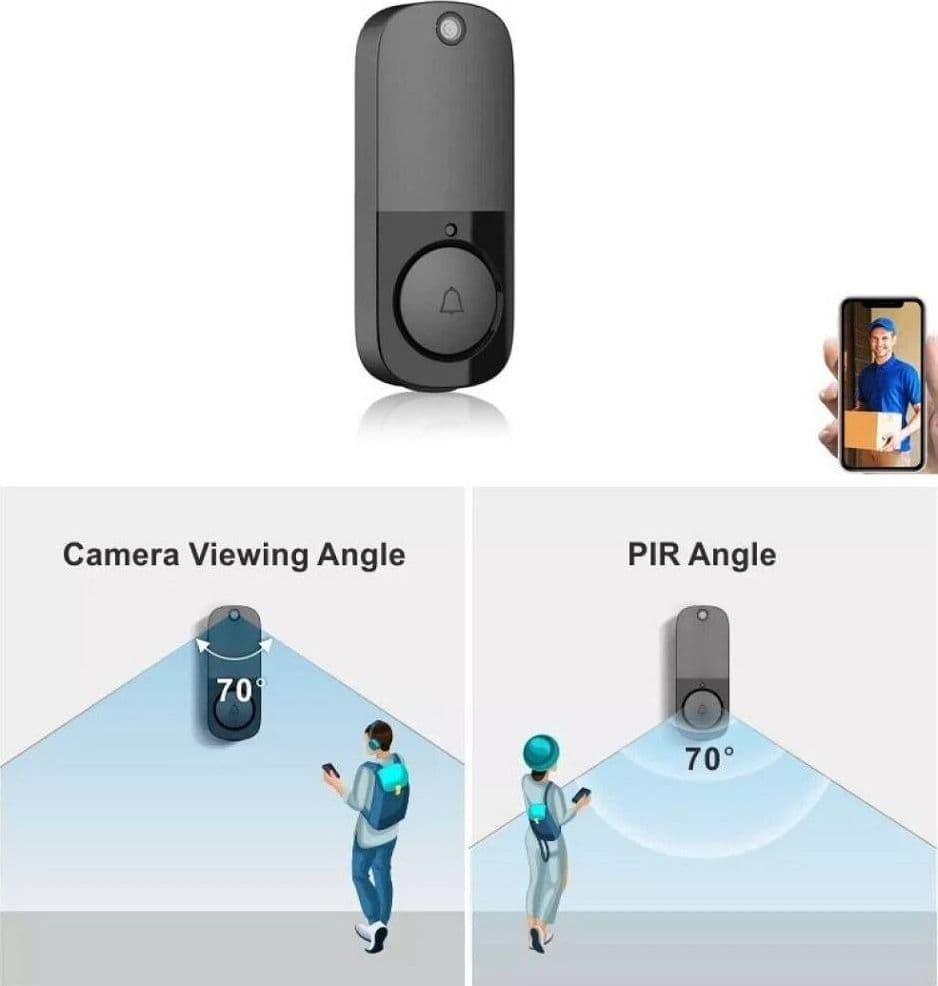 VIDEOCITOFONO IP SENZA FILI WIFI CAMPANELLO SMART SENSORE DI MOVIMENTO IP10A in Citofoni Trade Shop italia - Napoli, commercioVirtuoso.it