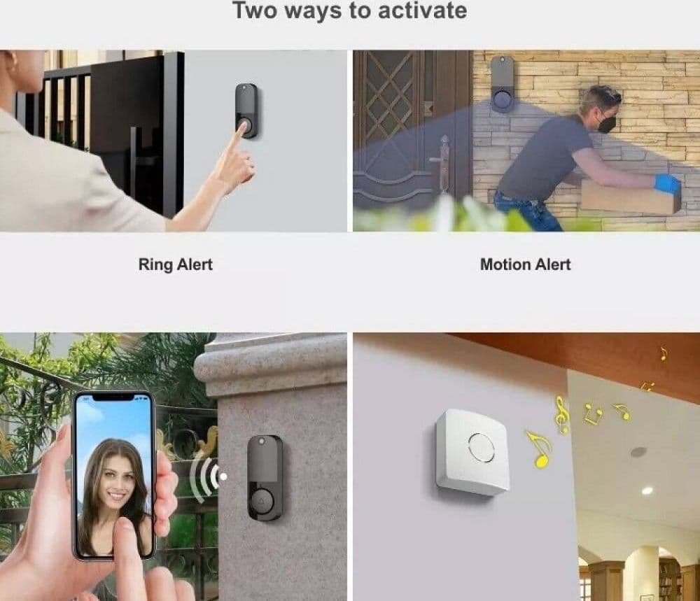 VIDEOCITOFONO IP SENZA FILI WIFI CAMPANELLO SMART SENSORE DI MOVIMENTO IP10A in Citofoni Trade Shop italia - Napoli, commercioVirtuoso.it