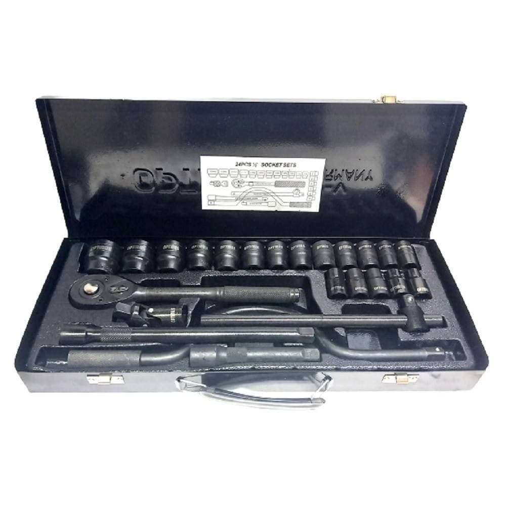 SET CHIAVI A BUSSOLA 24 PEZZI CON CRICCHETTO REVERSIBILE 1/2'' PROLUNGHE VALIGIA in Chiavi a bussola Trade Shop italia - Napoli, commercioVirtuoso.it