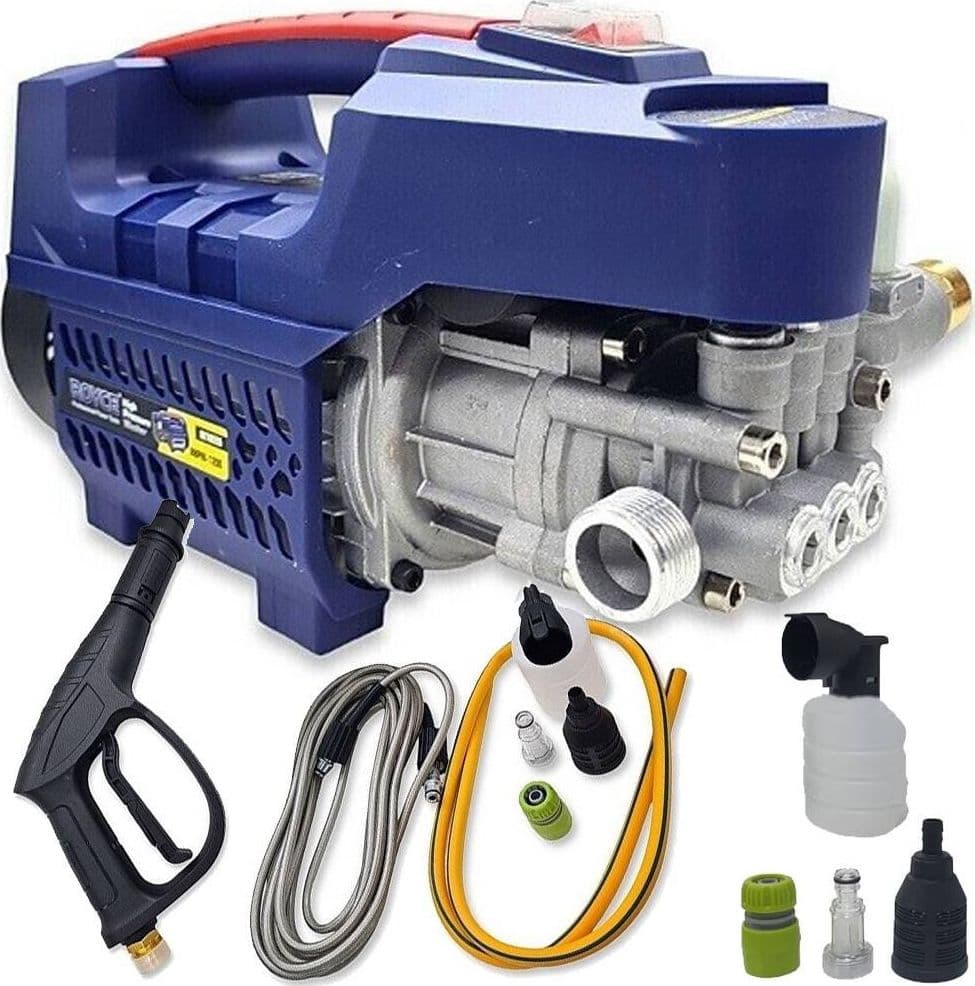 IDROPULITRICE ELETTRICA COMPATTA 1200 W 100BAR 7L/MIN COMPLETA DI ACCESSORI RHPW