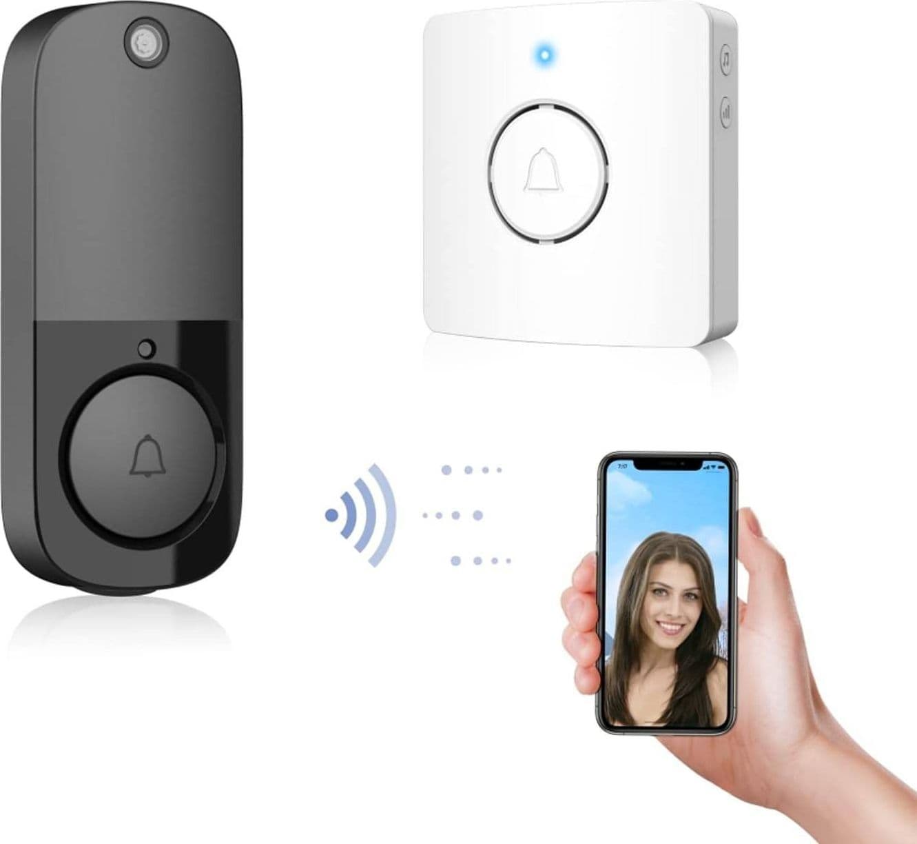 VIDEOCITOFONO IP SENZA FILI WIFI CAMPANELLO SMART SENSORE DI MOVIMENTO IP10A in Citofoni Trade Shop italia - Napoli, commercioVirtuoso.it
