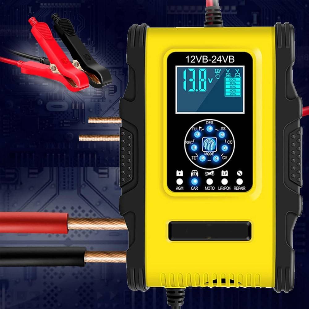 Caricabatterie Intelligente Avviatore Emergenza Batteria Auto 12v-18a 24v-9a Tk500