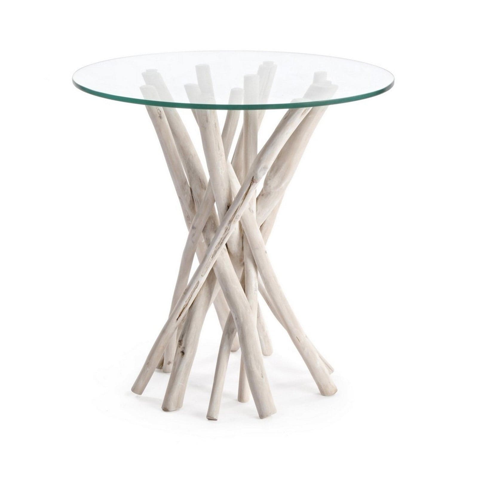 Tavolino "Sahel" con rami di teak sbiancato per arredamento - 16