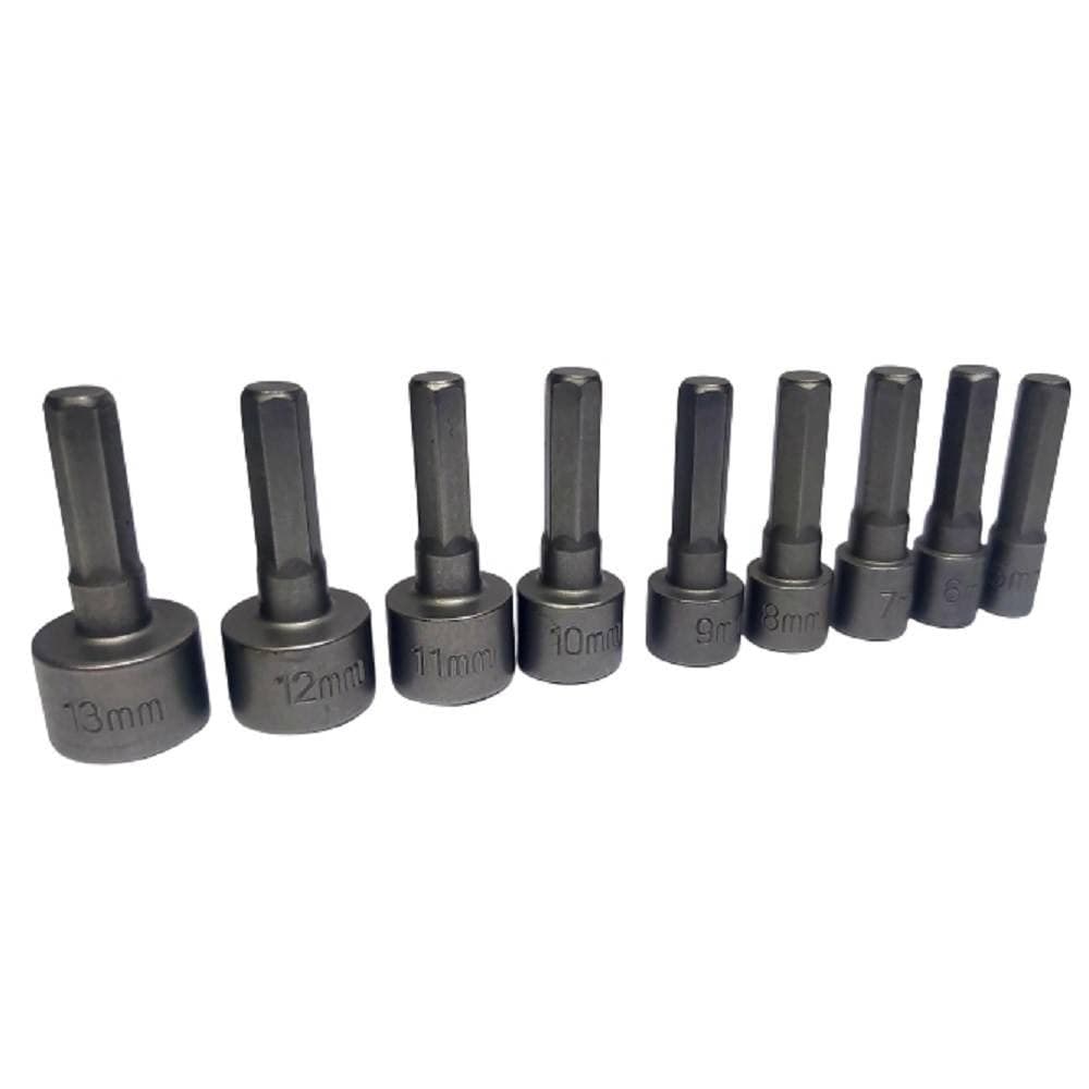 SET 9 INSERTI CHIAVE ESAGONALE PER AVVITATORE CHIAVE A BUSSOLA CODOLO ESAGONALE in prodotto Trade Shop italia - Napoli, commercioVirtuoso.it