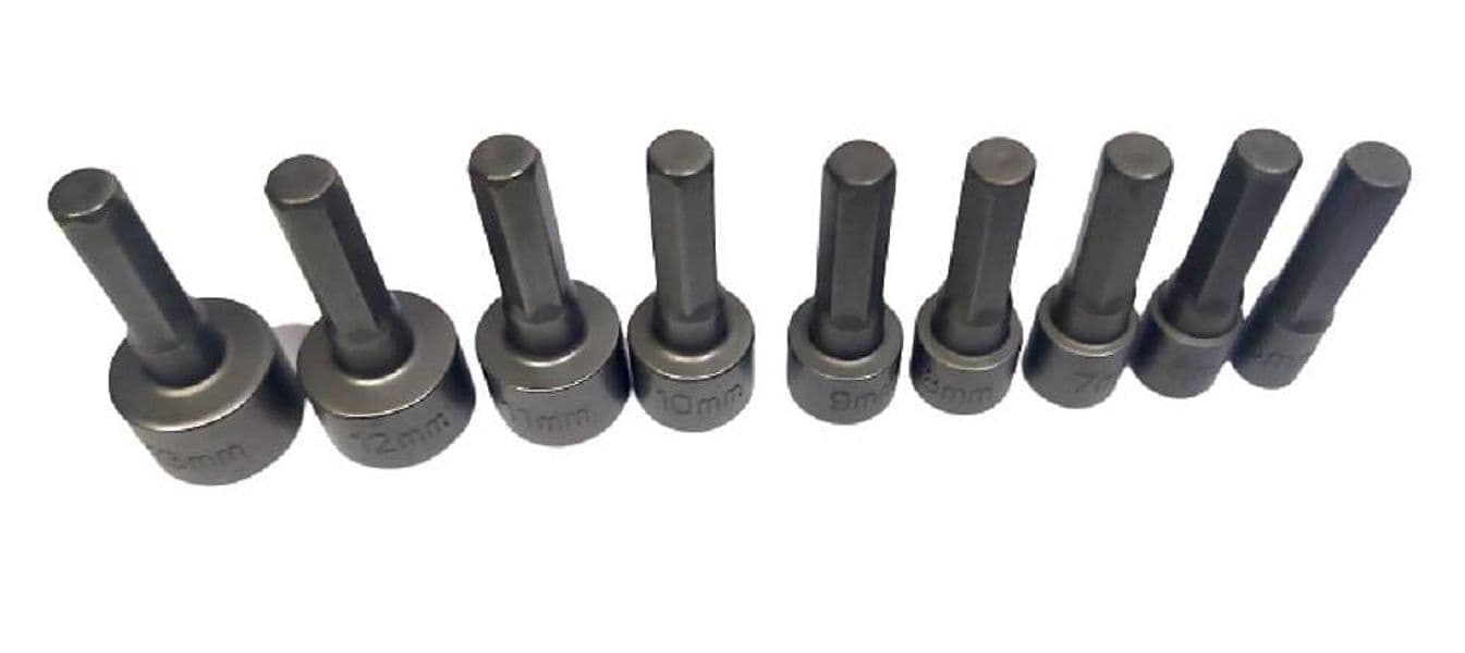 SET 9 INSERTI CHIAVE ESAGONALE PER AVVITATORE CHIAVE A BUSSOLA CODOLO ESAGONALE in prodotto Trade Shop italia - Napoli, commercioVirtuoso.it