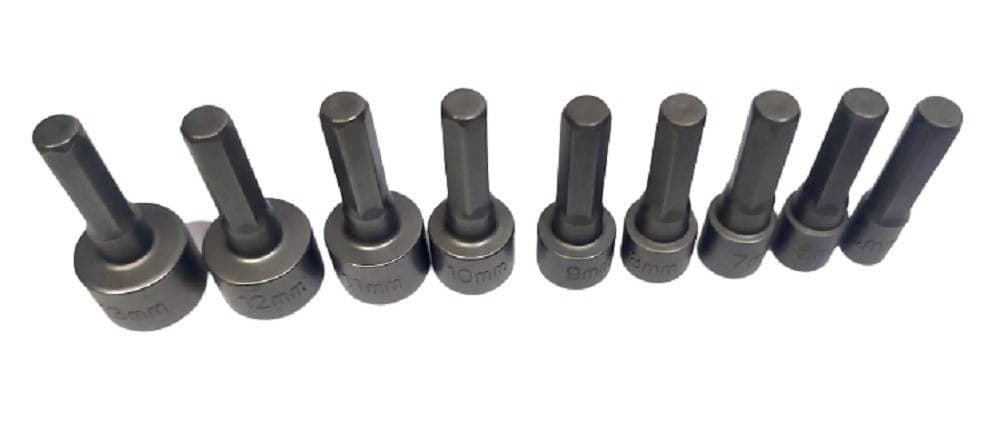 SET 9 INSERTI CHIAVE ESAGONALE PER AVVITATORE CHIAVE A BUSSOLA CODOLO ESAGONALE in prodotto Trade Shop italia - Napoli, commercioVirtuoso.it