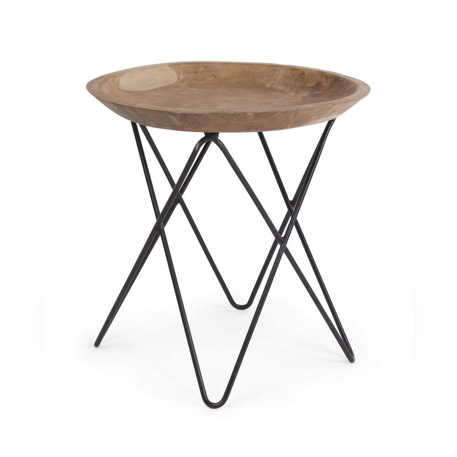 Tavolino "Zahira" con piano in radici di teak per arredamento - 6