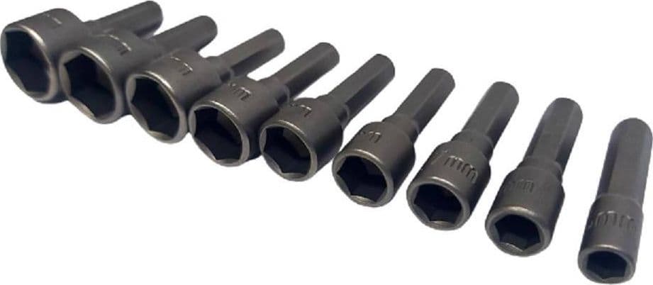SET 9 INSERTI CHIAVE ESAGONALE PER AVVITATORE CHIAVE A BUSSOLA CODOLO ESAGONALE in prodotto Trade Shop italia - Napoli, commercioVirtuoso.it