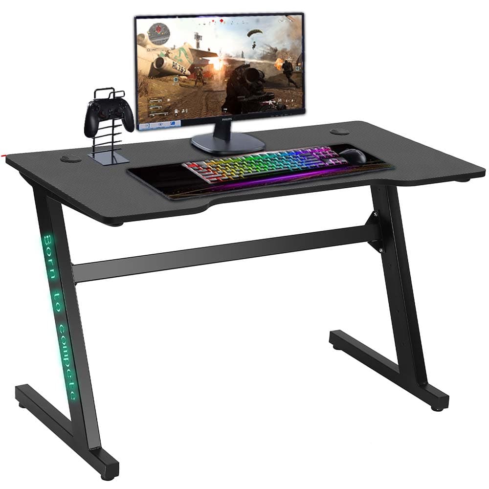 Scrivania Gaming PC 120cm con Led RGB e Tappetino Mouse Pad Fibra di Carbonio in Scrivanie Danyx - Casoria, commercioVirtuoso.it