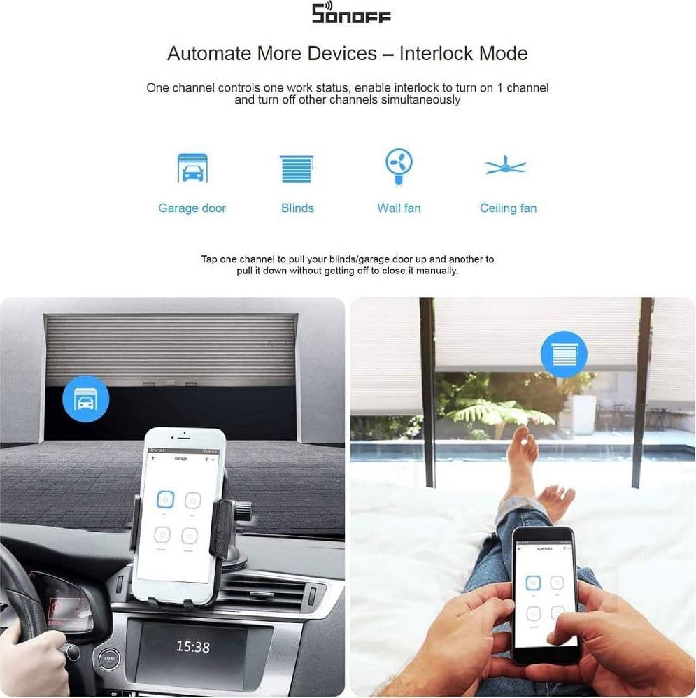 INTERRUTTORE INTELLIGENTE SONOFF 4CHR3 WI-FI SMART SWITCH A 4 CANALI ALEXA GOOGLE in Spine intelligenti e telecomandate Trade Shop italia - Napoli, commercioVirtuoso.it