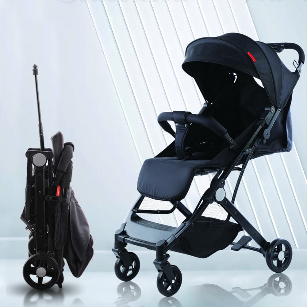 Passeggino Ultraleggero Chiusura Facilitata Salvaspazio Portata 15 kg Nero in Passeggini compatti Danyx - Casoria, commercioVirtuoso.it