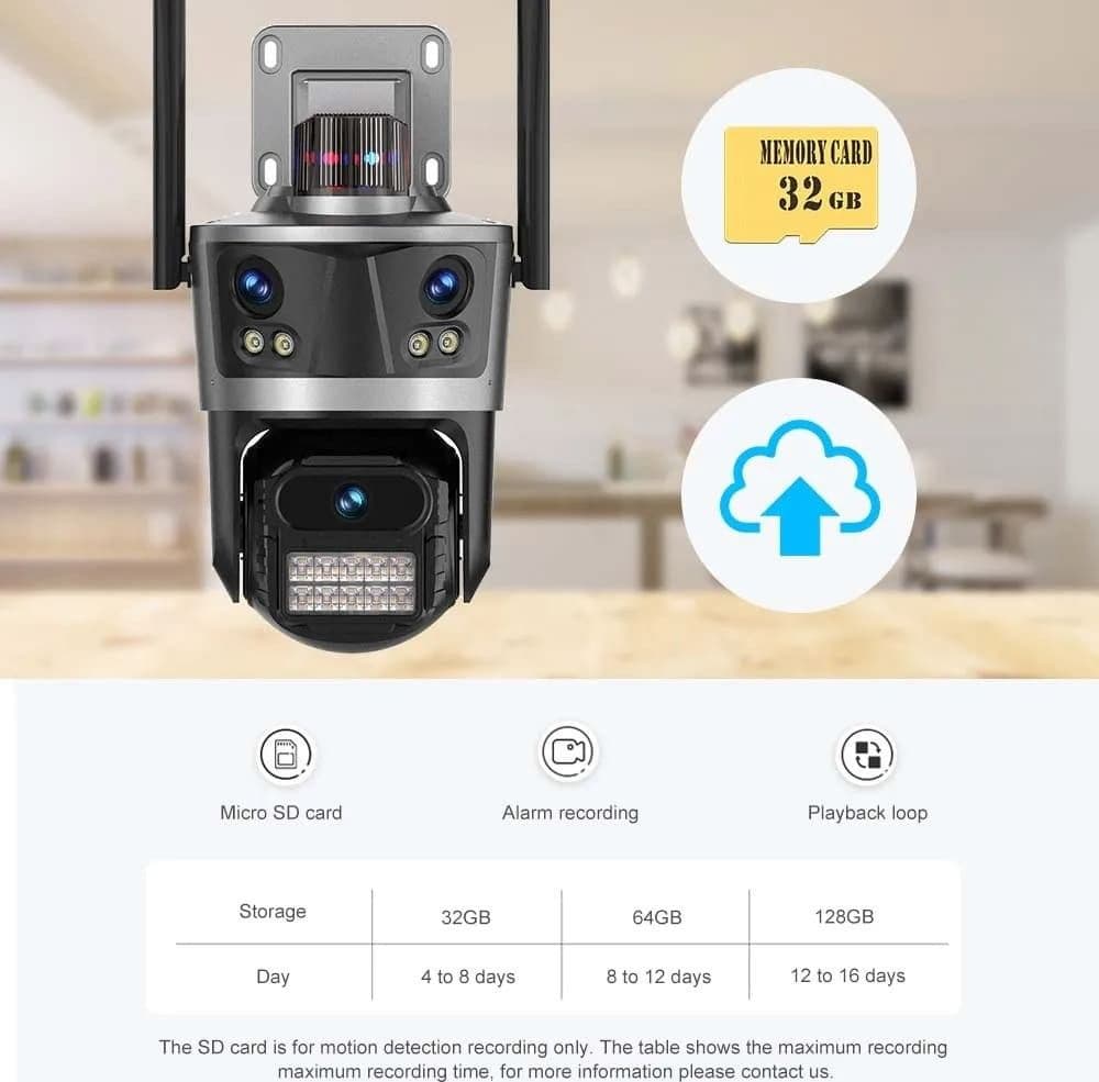 Telecamera PTZ 6K 12MP HD 3 lenti Zoom 8X WiFi Wireless CCTV Video Sorveglianza in prodotto Zencoccostore - Formia, commercioVirtuoso.it