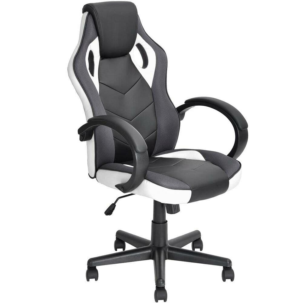 Sedia Gaming Poltrona Ufficio Direzionale 5Ruote Girevoli Sportiva Racer Nero Bianco in Sedie da scrivania Danyx - Casoria, commercioVirtuoso.it