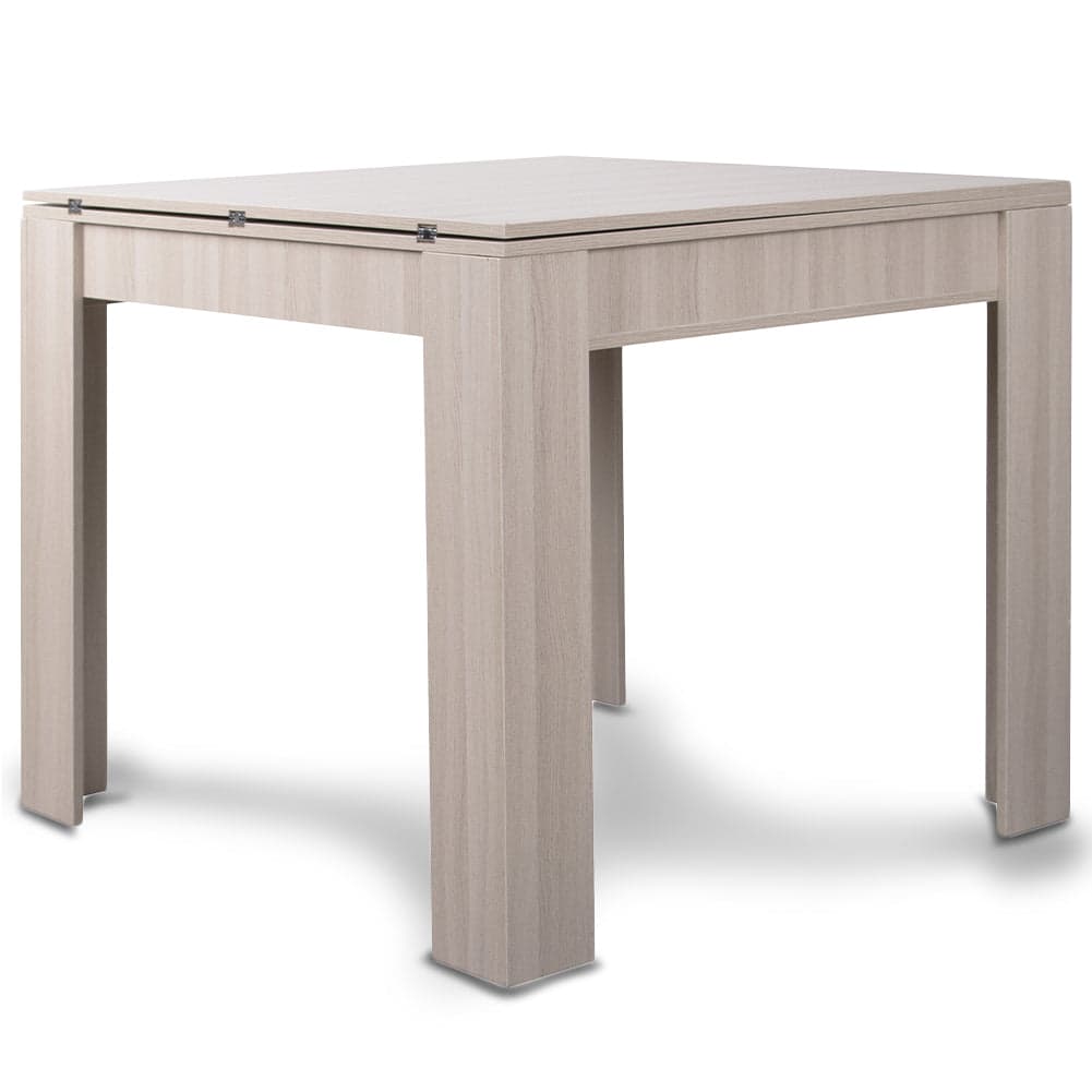 Tavolo da Pranzo Quadrato 90x90cm Allungabile a 180cm Apertura a Libro Tortora in Tavoli da sala da pranzo Danyx - Casoria, commercioVirtuoso.it