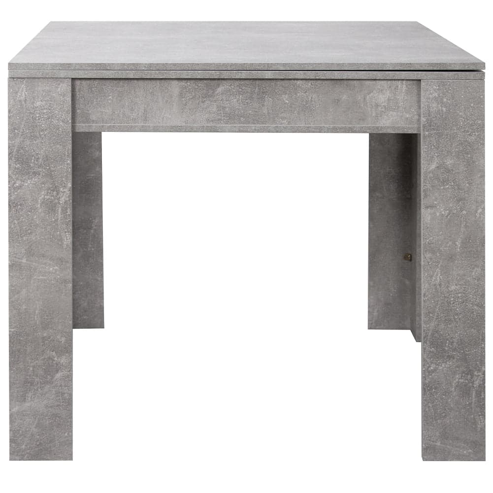 Tavolo da Pranzo Quadrato 90x90cm Allungabile a 180cm Apertura a Libro Cemento