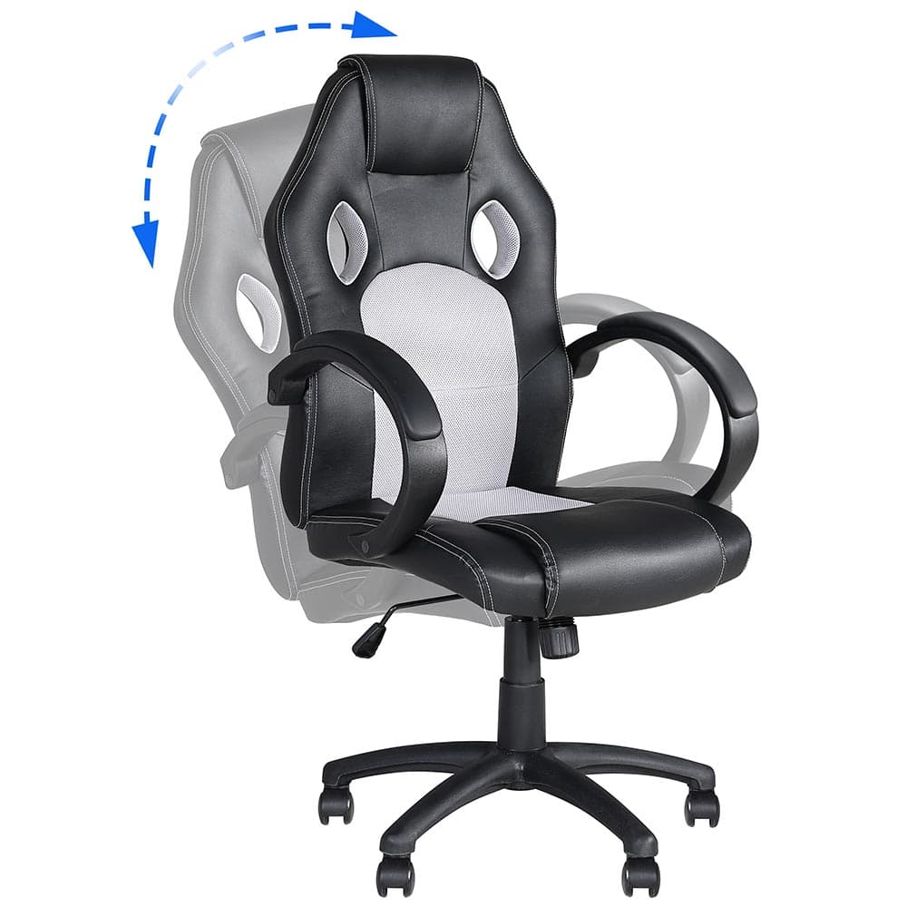 Sedia Gaming Poltrona Ufficio Direzionale 5Ruote Girevoli Sportiva Racer Nero Grigio in Sedie da scrivania Danyx - Casoria, commercioVirtuoso.it