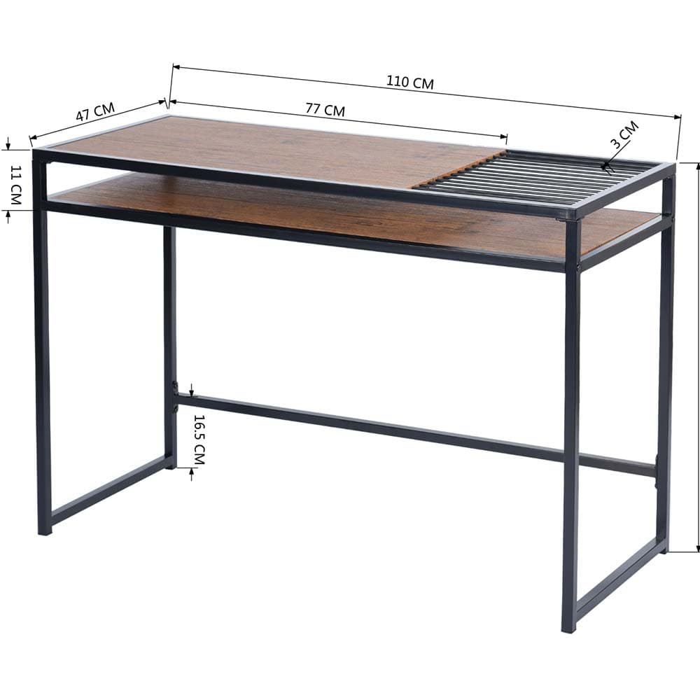 Scrivania Tavolo Consolle PC Legno e Metallo con Portadocumenti Casa Ufficio in Scrivanie Danyx - Casoria, commercioVirtuoso.it