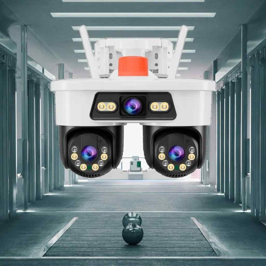 Telecamera wifi 9MP 3 lenti Ip67 IP cam Dual Head PTZ CCTV visione notturna in prodotto Zencoccostore - Formia, commercioVirtuoso.it