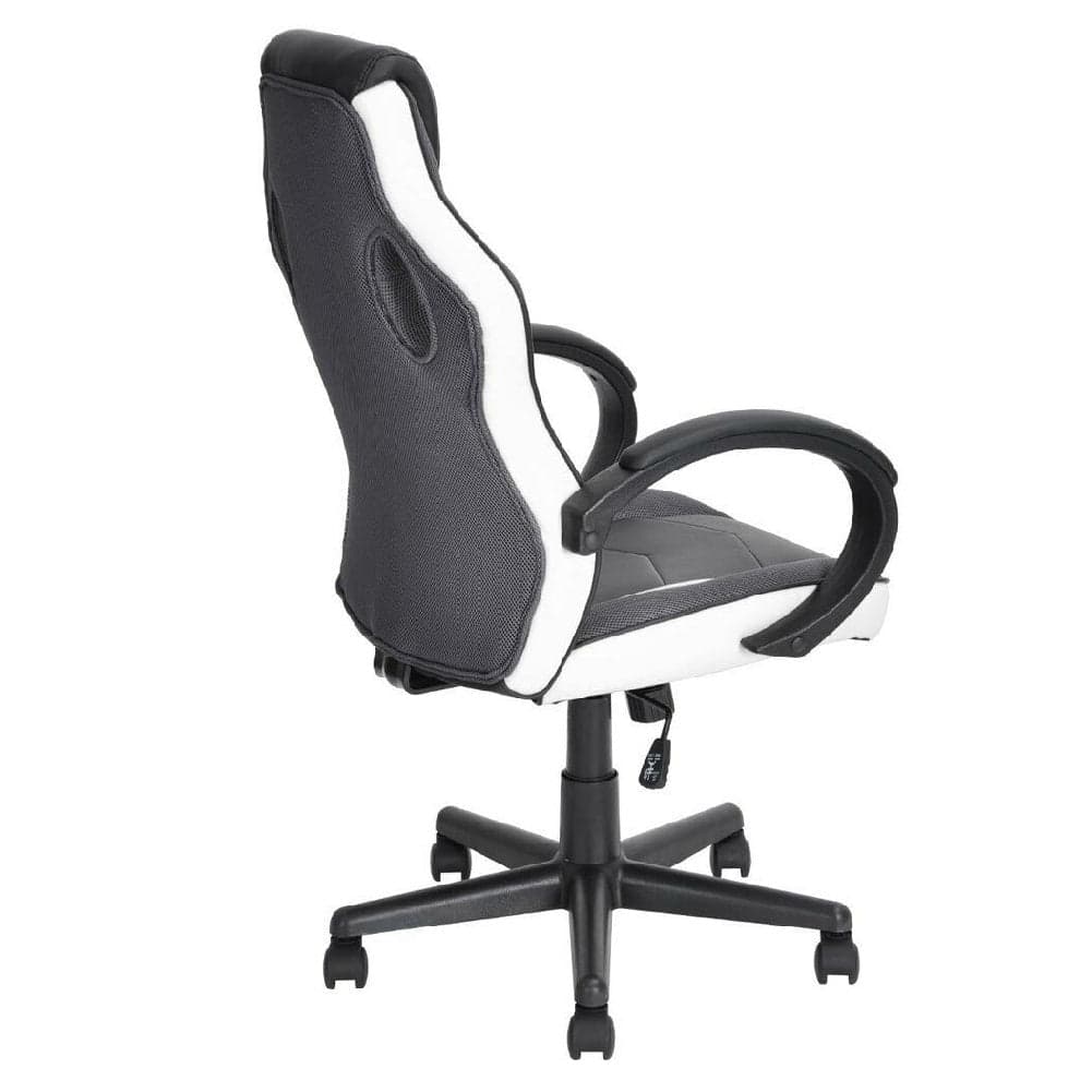 Sedia Gaming Poltrona Ufficio Direzionale 5Ruote Girevoli Sportiva Racer Nero Bianco in Sedie da scrivania Danyx - Casoria, commercioVirtuoso.it