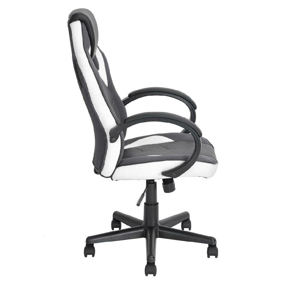 Sedia Gaming Poltrona Ufficio Direzionale 5Ruote Girevoli Sportiva Racer Nero Bianco in Sedie da scrivania Danyx - Casoria, commercioVirtuoso.it