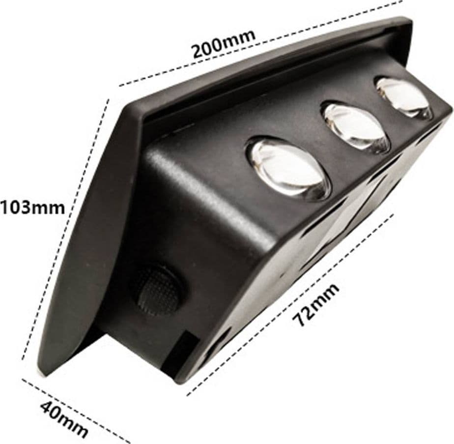 APPLIQUE SEGNAPASSO DA ESTERNO A PARETE ENERGIA SOLARE PANNELLO UP AND DOWN 6LED in Lampade da parete Trade Shop italia - Napoli, commercioVirtuoso.it
