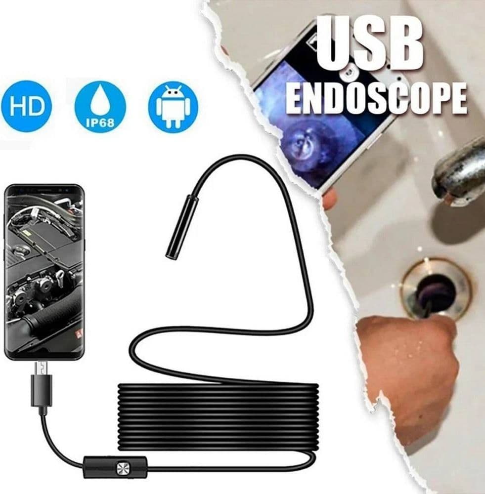 TELECAMERA ENDOSCOPICA 10 MT TYPE-C USB MINI USB F FLESSIBILE IMPERMEABILE 6 LED in Telecamere di ispezione Trade Shop italia - Napoli, commercioVirtuoso.it