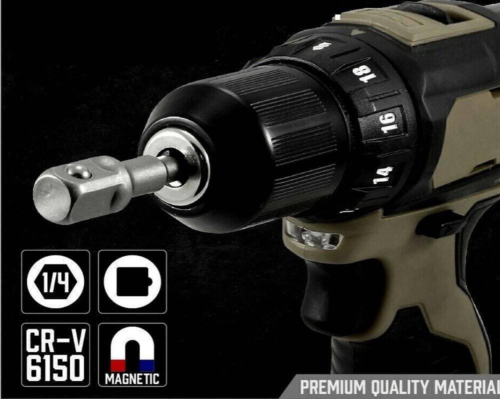 SET 9 PZ ADATTATORI PER BUSSOLA 1/4" 3/8" 1/2" PER AVVITATORE TRAPANO SDY-96032 in prodotto Trade Shop italia - Napoli, commercioVirtuoso.it