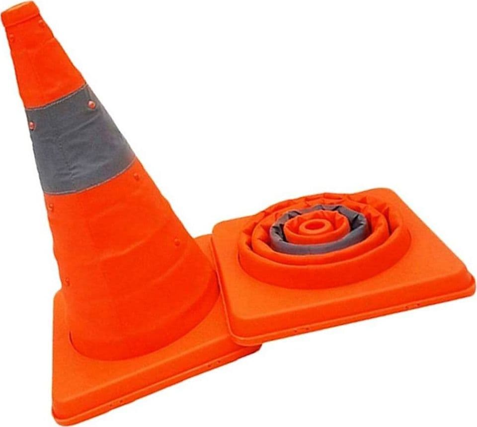 CONO TELESCOPICO STRADALE ALTEZZA 45CM BASE 24X24CM PIEGHEVOLE AUTO CAMPER CAMION in Coni di sicurezza Trade Shop italia - Napoli, commercioVirtuoso.it