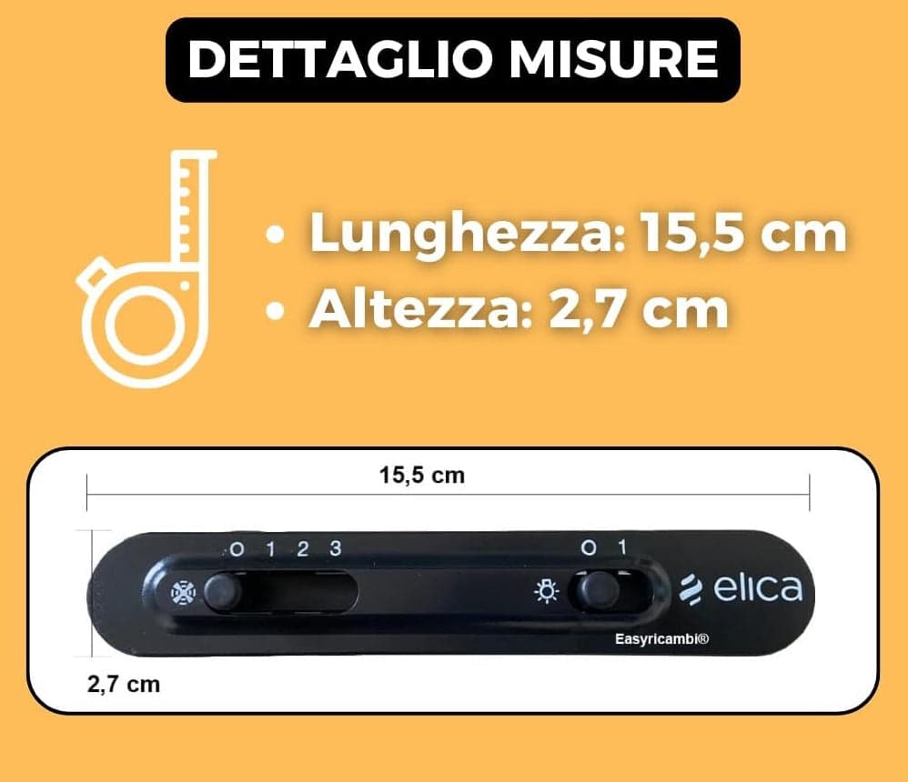 CRUSCOTTO PANNELLO COMANDI CAPPA ELICA Turboair Tilly - SLV3 155X23 mm - pz 1 in prodotto EuroStore07 - Alatri, commercioVirtuoso.it